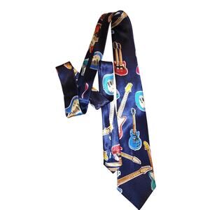 Kai Long Hand Made 100% Silk Guitar Tie